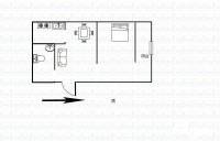 朝晖新村1室1厅1卫45㎡户型图