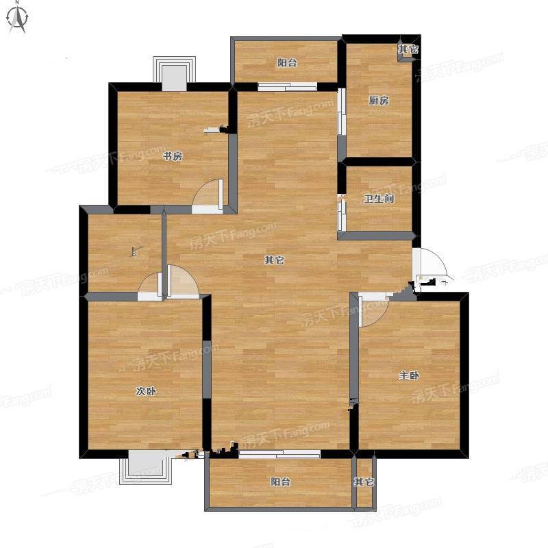 太湖明珠发展大厦3室1厅0卫132㎡户型图