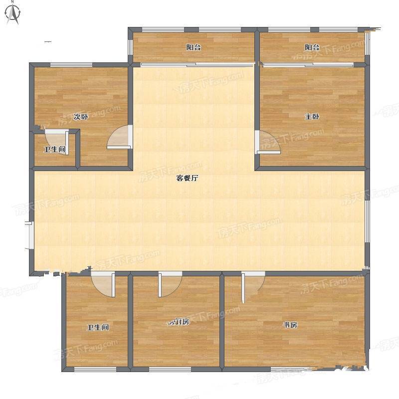 育才南苑4室2厅0卫127㎡户型图