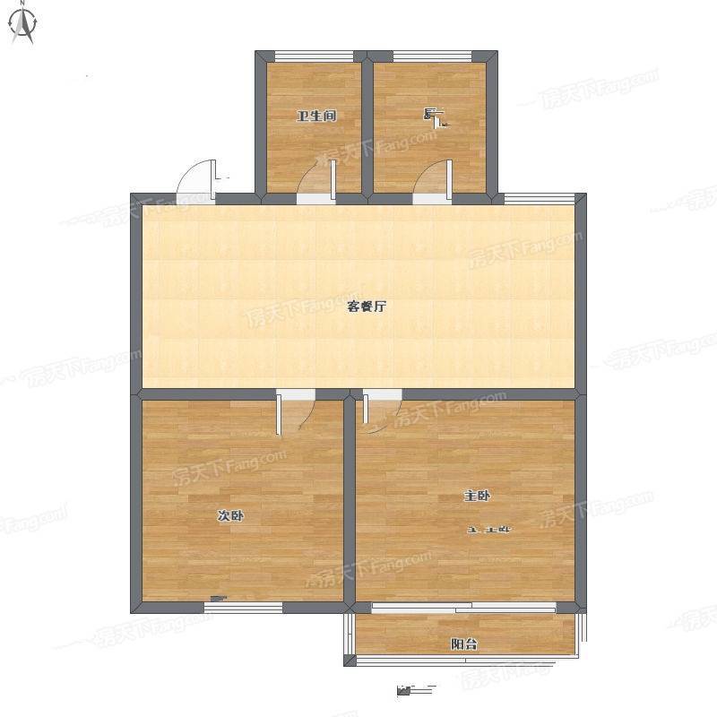 惠飞大厦住宅2室2厅0卫100㎡户型图