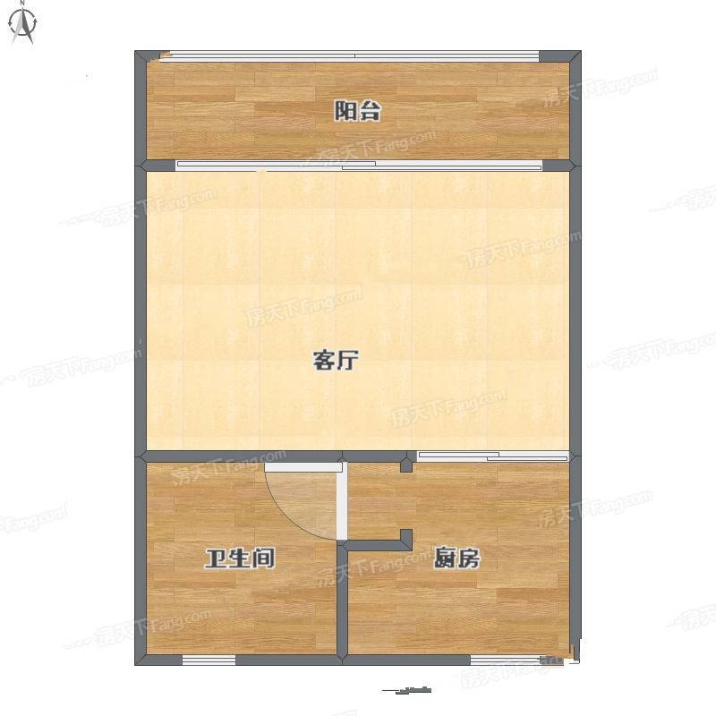 老野花园3室1厅0卫30㎡户型图