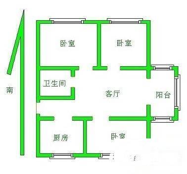 唐巷3室2厅1卫106㎡户型图