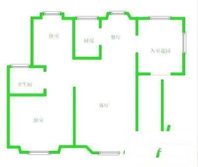 尤渡苑3室1厅1卫82㎡户型图