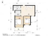 金星家园2室1厅1卫76.5㎡户型图