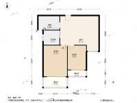 金星家园2室2厅1卫77.1㎡户型图