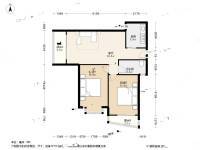 长江绿岛三期2室2厅1卫105㎡户型图