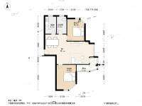 长江绿岛二期2室1厅1卫104.6㎡户型图