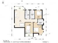 长江绿岛二期3室2厅2卫134㎡户型图