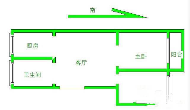 老轻院住宅小区2室1厅1卫73㎡户型图