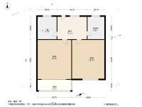 孙巷大楼2室1厅1卫56.2㎡户型图