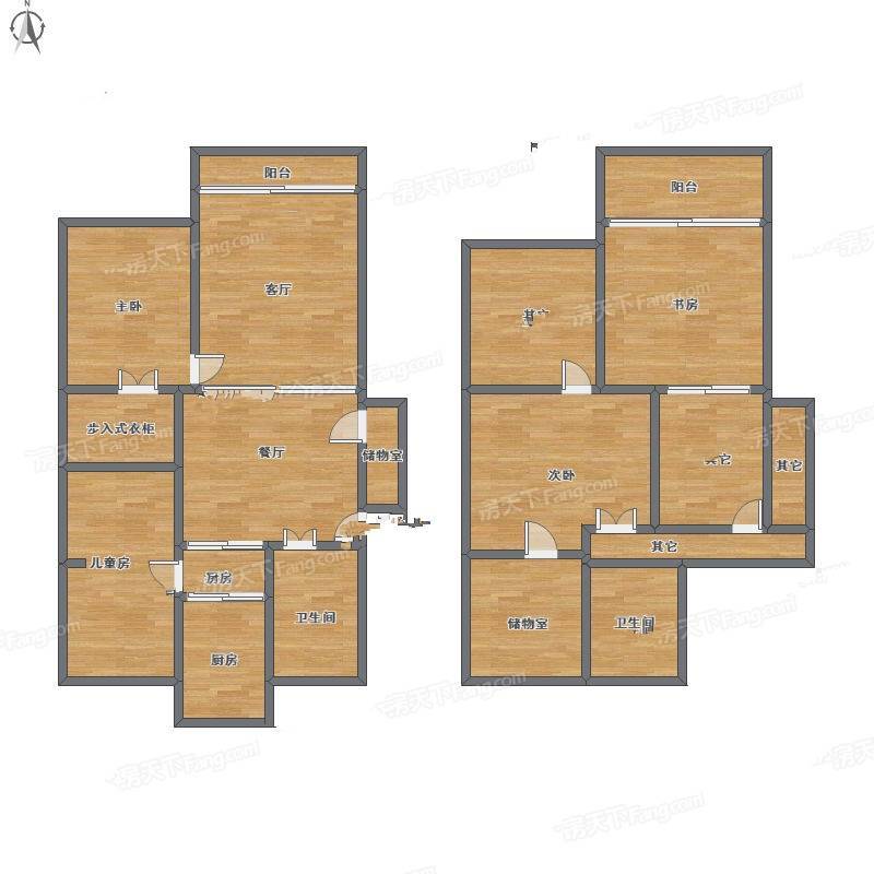 惠河路小区4室2厅0卫255㎡户型图