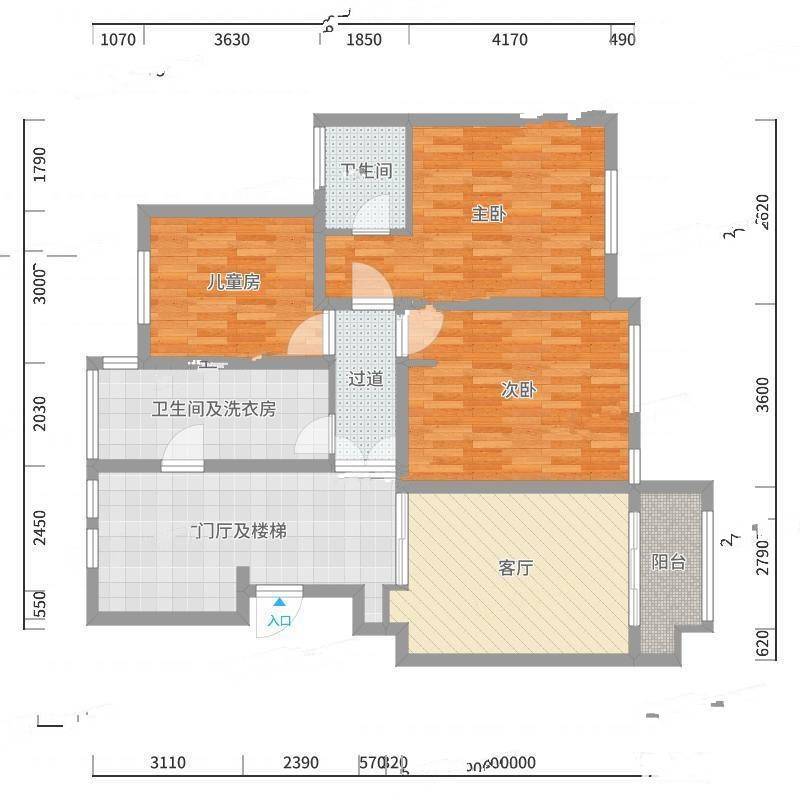 泰伯花园3室0厅0卫112㎡户型图