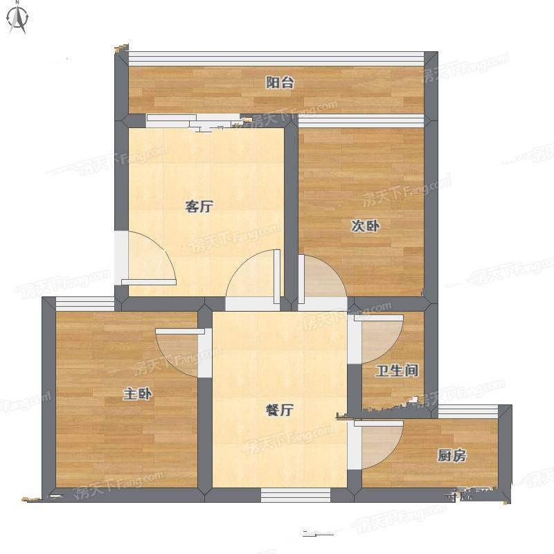 风光里2室1厅0卫49㎡户型图