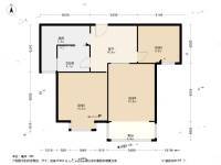 广益博苑2室2厅1卫95.2㎡户型图