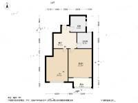 广益博苑2室1厅1卫59.2㎡户型图