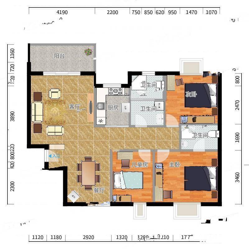 山城一品3室0厅0卫126㎡户型图