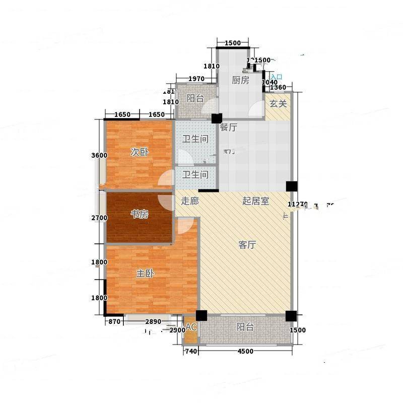 颐和佳园3室0厅0卫115㎡户型图