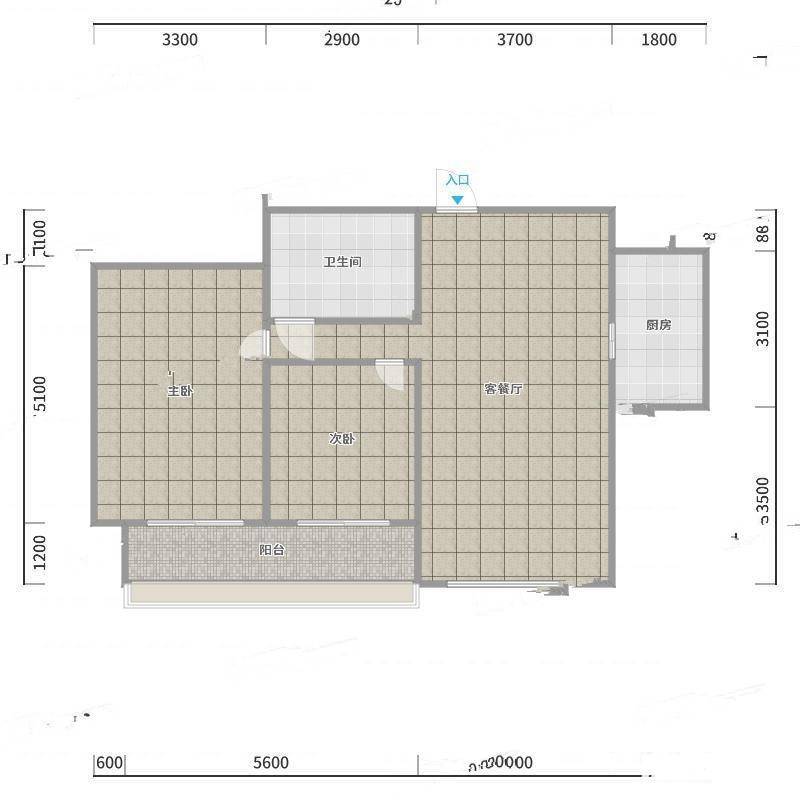 望岳花园2室0厅0卫86㎡户型图