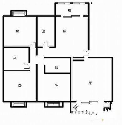 建飞花园二期3室2厅2卫142㎡户型图