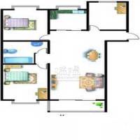 瑞海花园B区(开发区)2室2厅1卫123㎡户型图