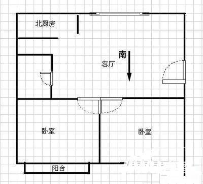 东方花园(黄岛)2室1厅1卫109㎡户型图
