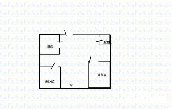 瑞源名嘉城2室1厅1卫121㎡户型图