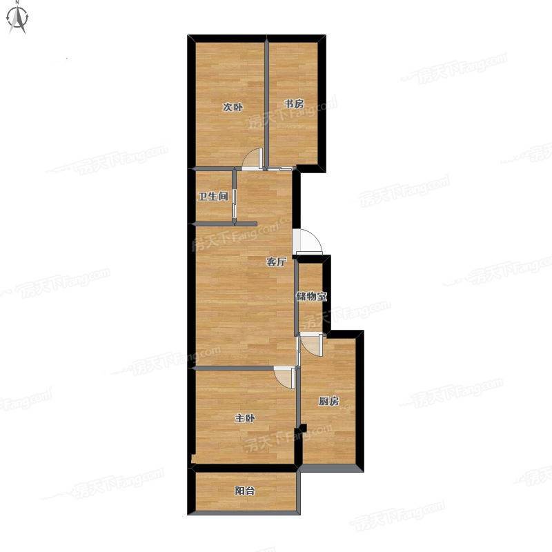 澳海星城基寓3室1厅0卫98㎡户型图