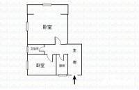 山外青山小区2室1厅1卫60㎡户型图