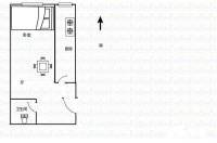 宝龙酒店式公寓(李沧)1室1厅1卫42㎡户型图
