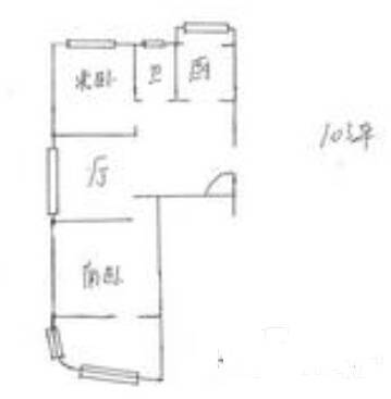 郑庄府邸2室2厅1卫82㎡户型图