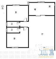 丽海花园2室2厅1卫108㎡户型图
