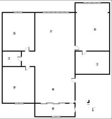 锦园南区3室2厅2卫126㎡户型图