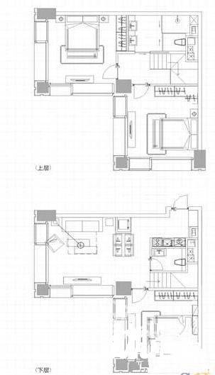 天泰金融广场B座3室2厅2卫144㎡户型图