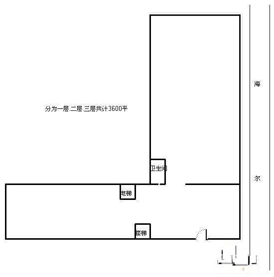 海同峰汇1室1厅1卫678㎡户型图