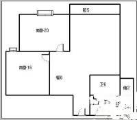 新贵都二期2室2厅1卫90㎡户型图