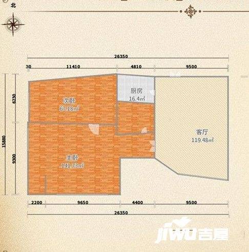 兴源大厦3室2厅1卫168㎡户型图