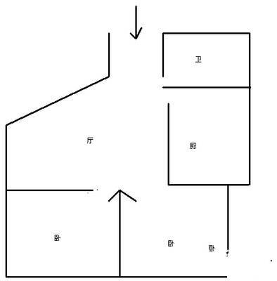 政法公寓2室1厅1卫94㎡户型图