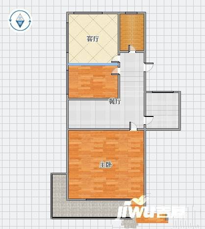 丰县路小区3室1厅1卫73㎡户型图