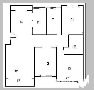 海尔东城国际3室2厅2卫137㎡户型图