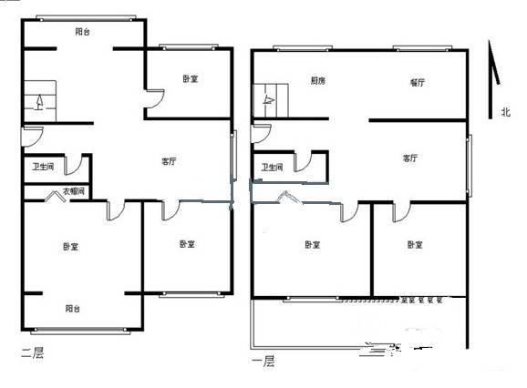 远洋滨海花园5室2厅2卫121㎡户型图