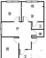 海信慧园2室1厅1卫93㎡户型图