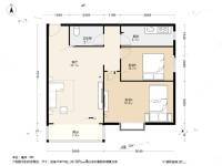 天河国际2室1厅1卫105㎡户型图