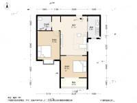 福岭嘉苑三期2室2厅1卫87.2㎡户型图