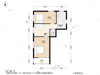 云溪小区2室1厅1卫55.4㎡户型图