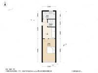 东仲小区1室1厅1卫48.6㎡户型图