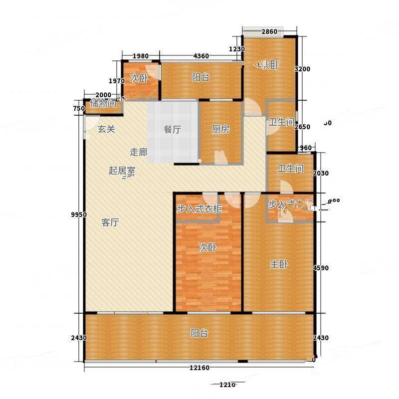 玺景园4室0厅0卫224㎡户型图