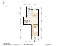 东山路社区2室1厅1卫65.5㎡户型图