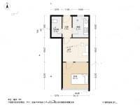 东山路社区1室1厅1卫36㎡户型图