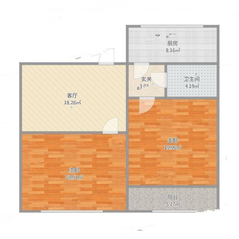 洮南路社区2室0厅0卫107㎡户型图