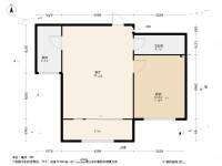 绿城百合花园2室1厅1卫67㎡户型图